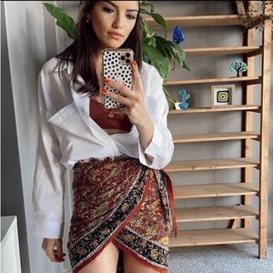 Zara sarong style skirt with beaded band